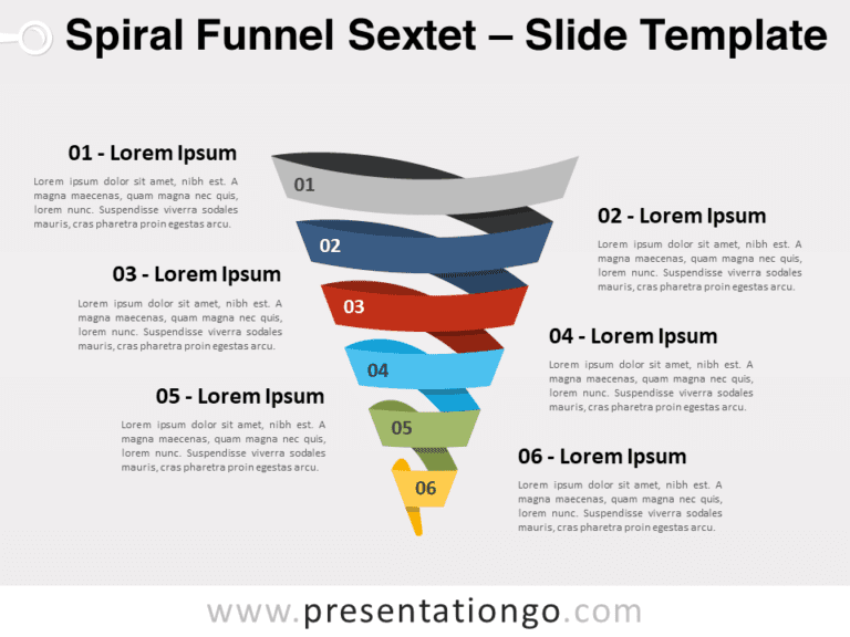 Free Spiral Funnel Sextet for PowerPoint