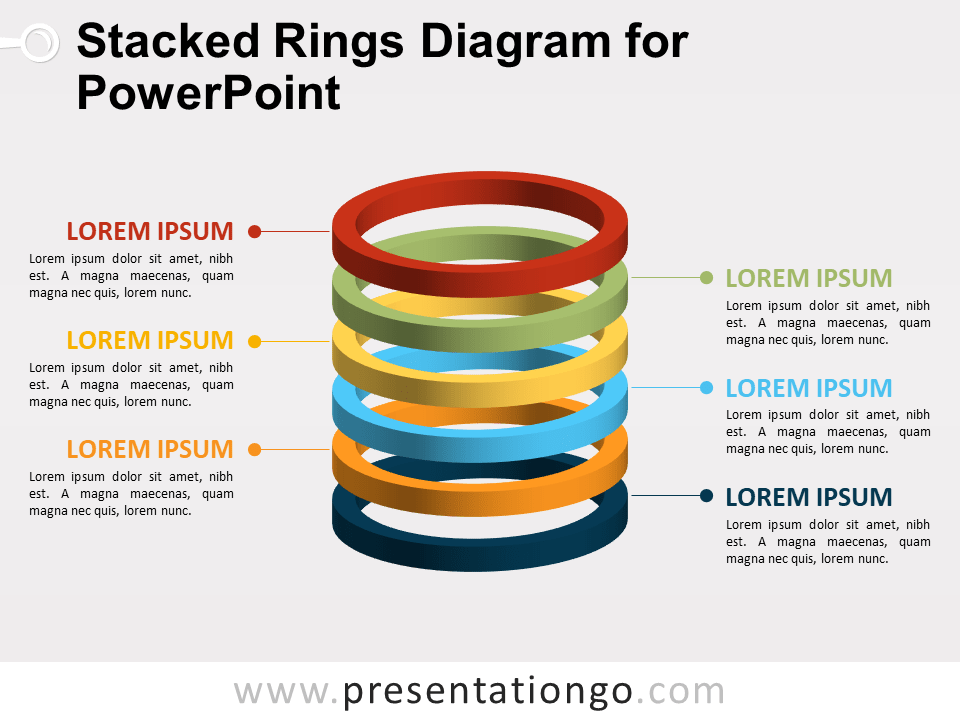 Free Stacked Rings Diagram for PowerPoint