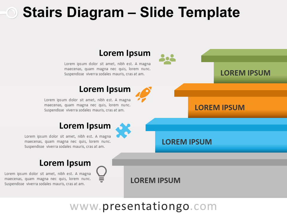 Free Stairs Diagram for PowerPoint