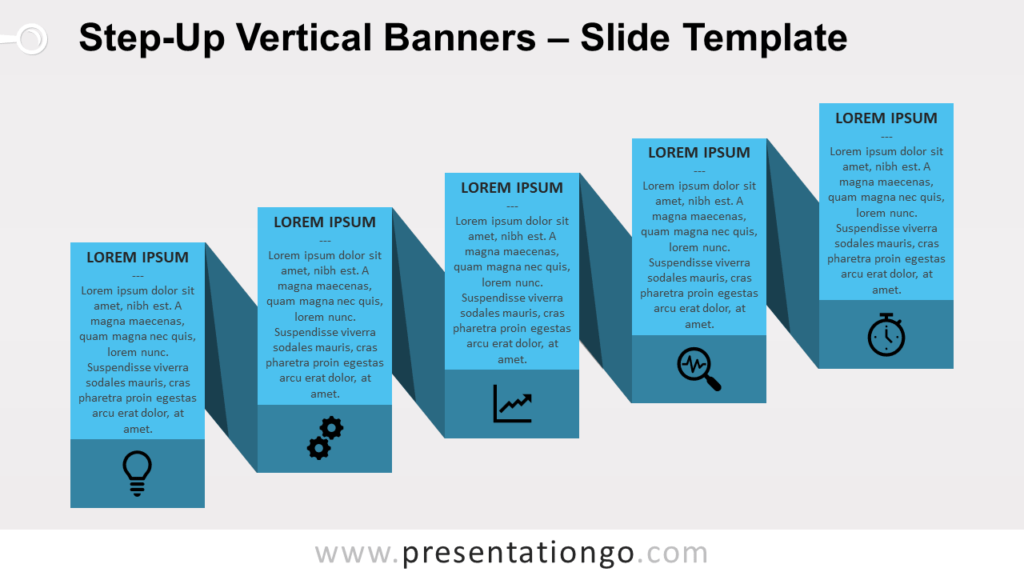 Free Step-Up Process for PowerPoint and Google Slides - 1 Color