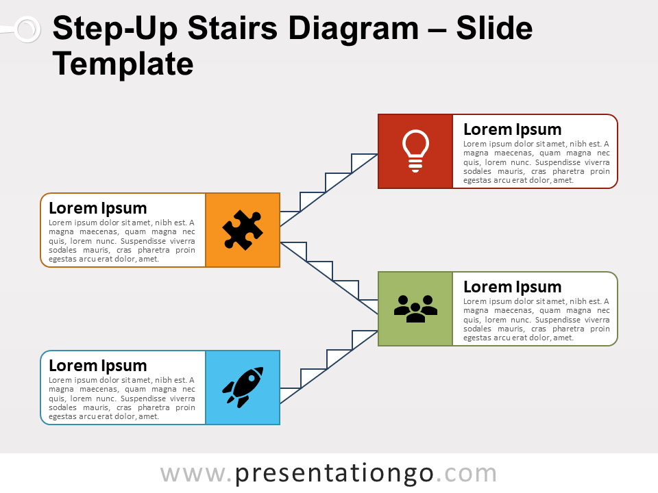 Diagrama Gratis de Escalones de Subida Para PowerPoint Y Google Slides