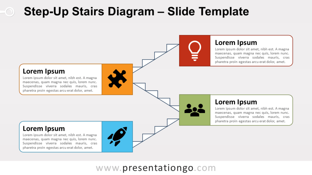 Free Step-Up Stairs Diagram for PowerPoint and Google Slides