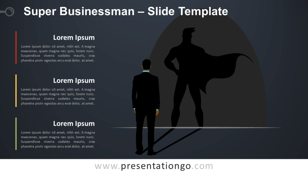 Free Super Businessman Infographic for PowerPoint and Google Slides