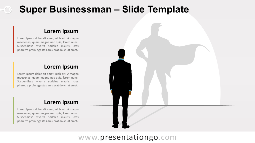 Free Super Businessman for PowerPoint and Google Slides