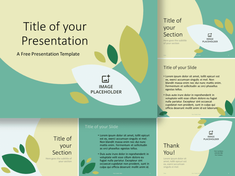 Free Tea Leaves Template for PowerPoint and Google Slides