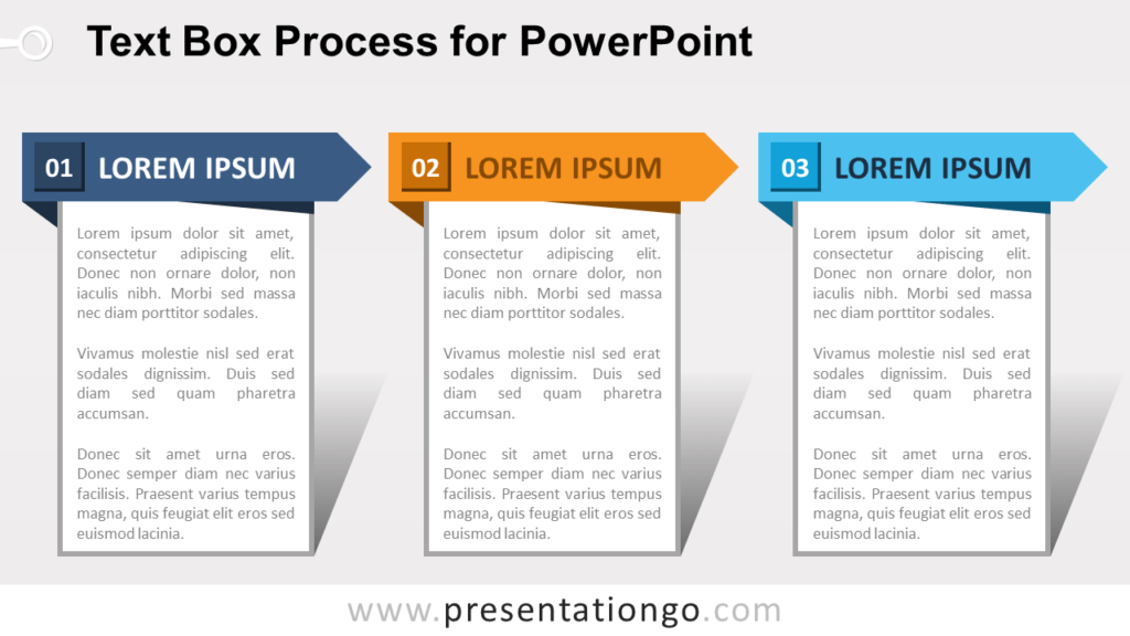 Free Text Box Process Diagram for PowerPoint