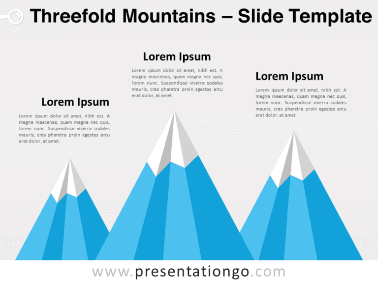 Free Threefold Mountains for PowerPoint