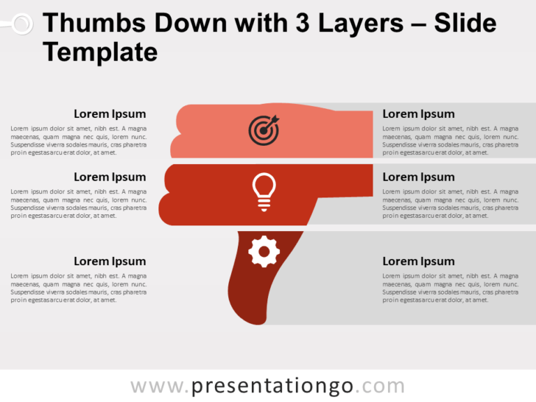 Free Thumbs Down with 3 Layers for PowerPoint