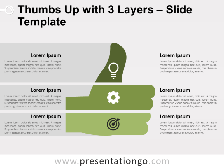 Free Thumbs Up with 3 Layers for PowerPoint