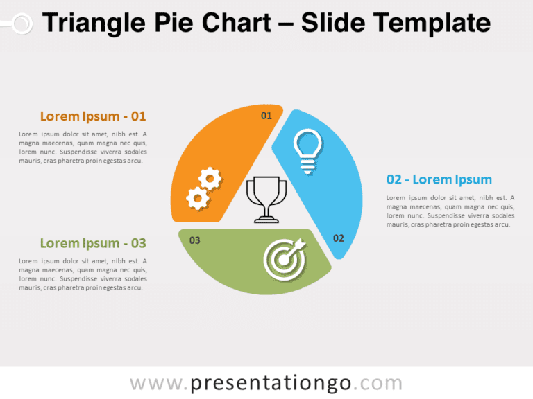 Free Triangle Pie Chart for PowerPoint