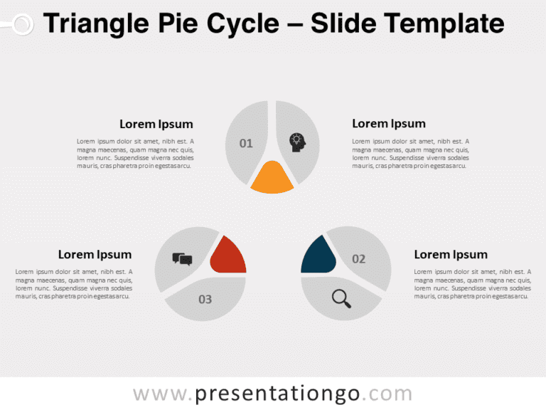 Gráfico Circular de Triángulos Gratis Para PowerPoint Y Google Slides