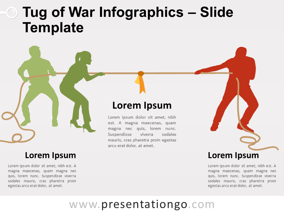 Infografía Gratis de “Tira Y Afloja” Para PowerPoint Y Google Slides