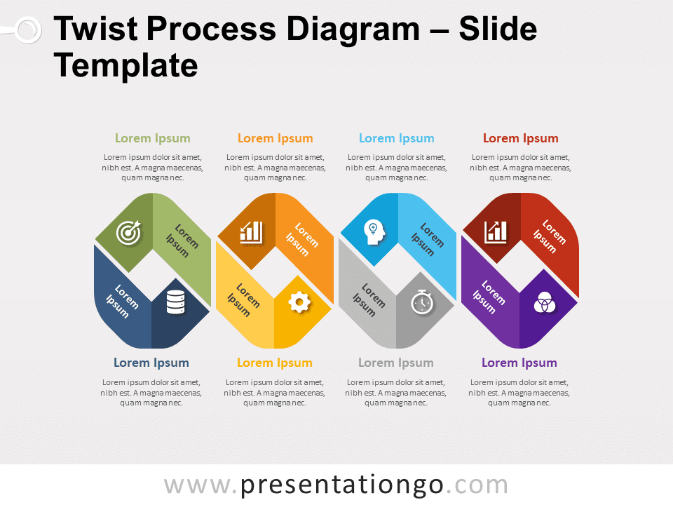 Diagrama de Proceso de Torsión Gráfico Gratis Para PowerPoint Y Google Slides