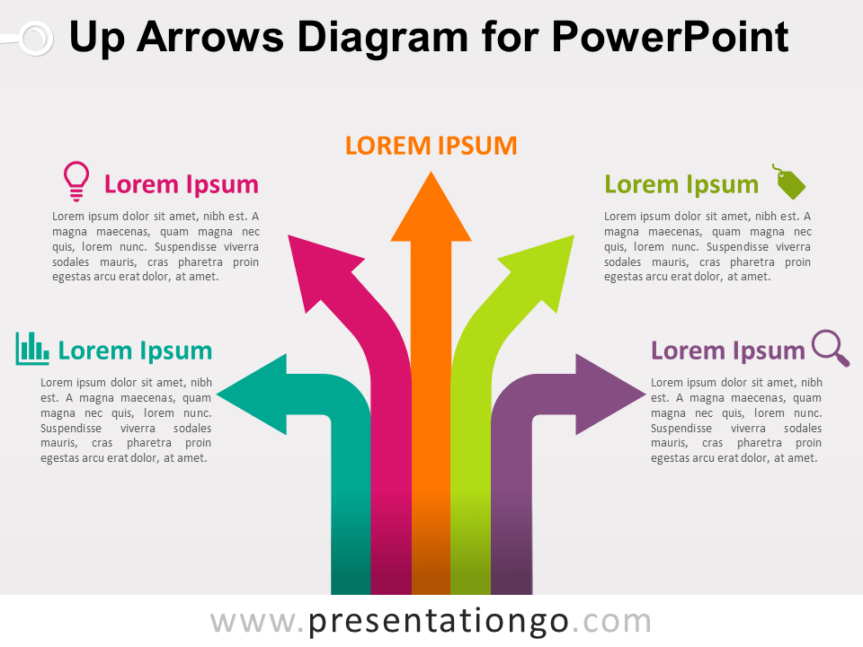 Free Up Arrows Diagram for PowerPoint