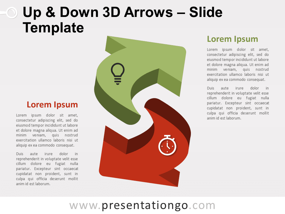 Free Up & Down 3D Arrows for PowerPoint