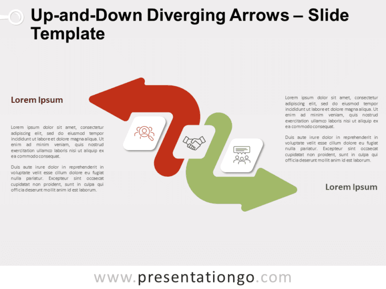 Free Up-and-Down Diverging Arrows for PowerPoint