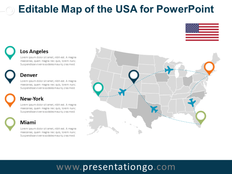 Free USA PowerPoint Map
