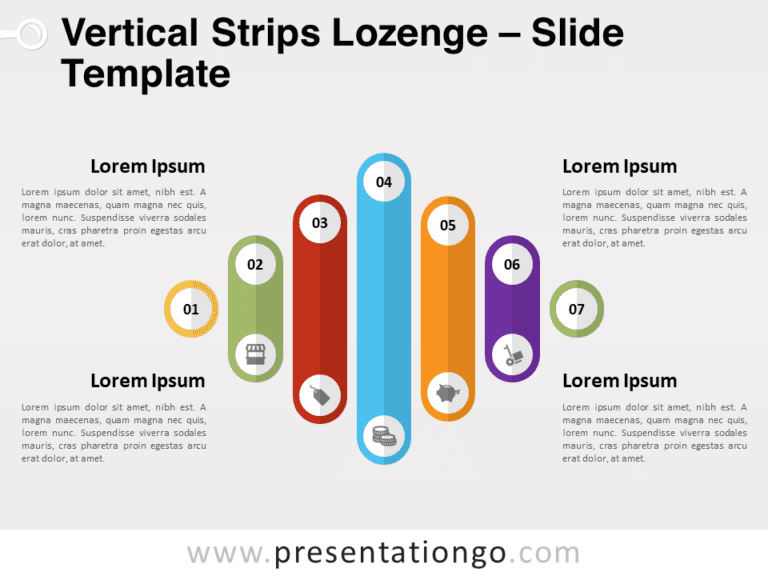 Free Vertical Strips Lozenge for PowerPoint