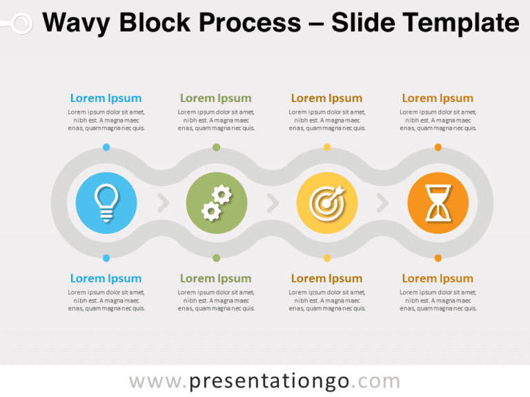 Free Wavy Block Process for PowerPoint
