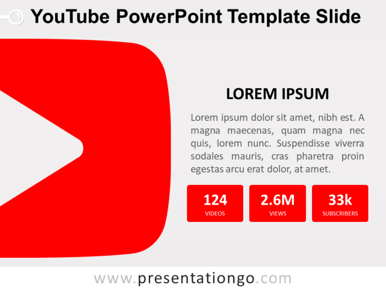 Free YouTube PowerPoint Template Slide