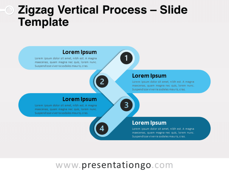 Free Zigzag Vertical Process for PowerPoint
